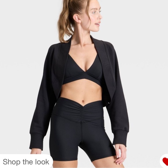 Joylab French Terry Shrug Black XS NWT - Picture 1 of 5